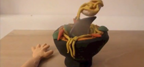 Agony in a bowl: Amazing claymation video Photo