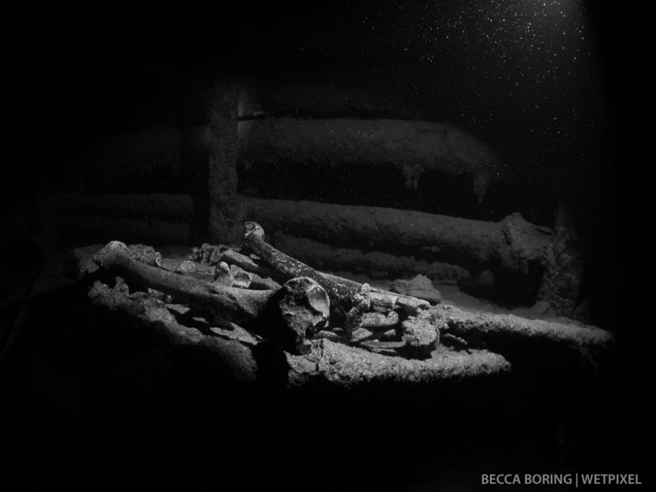 The Yamagiri Maru was another civilian ship turned military transport.  The remains are a stark reminder of the gravity of war.
