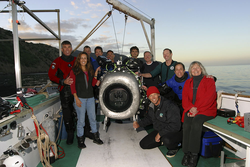 Crew during Deep Sea 3D in California, January 2005